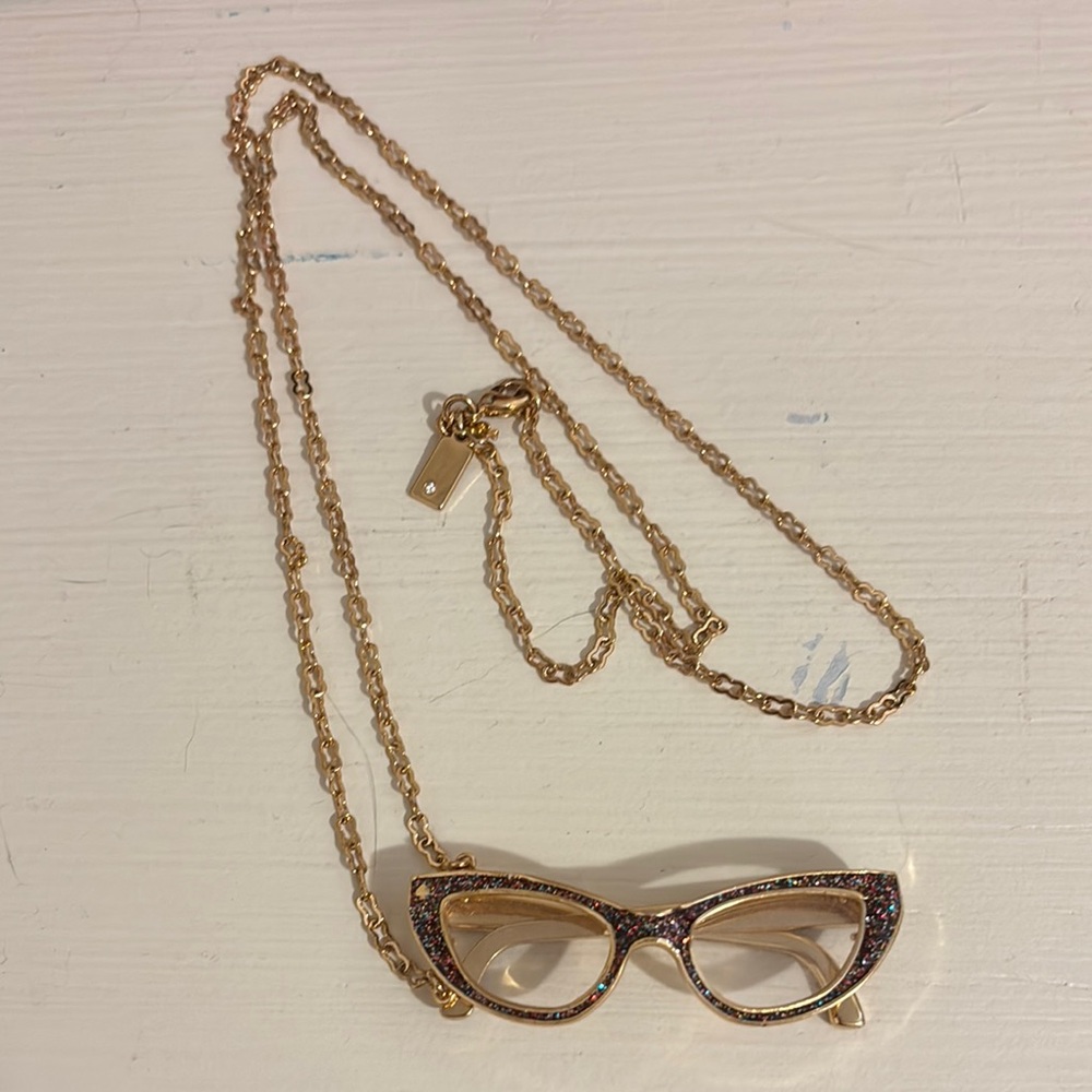 Kate Spade Glitter Glasses Necklace